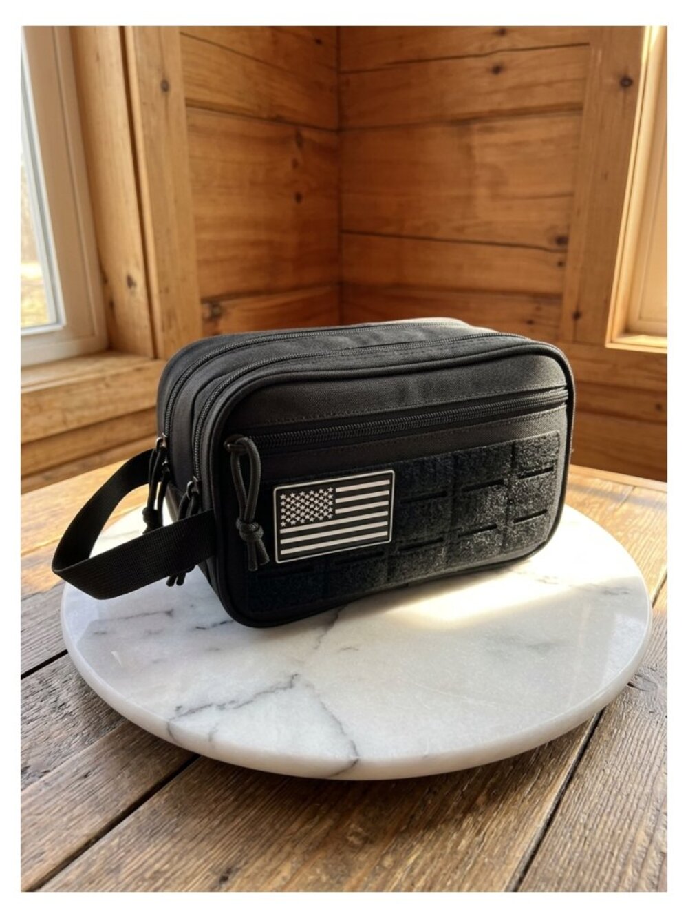 Tactical Toiletry Bag Polyester Water Resistant Molle Dopp Kit Travel Shower Bag